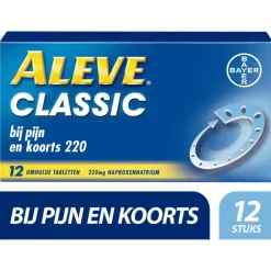 Aleve Classic bij o.a. Hoofdpijn Griep Verkoudheid en Koorts 12 tabletten