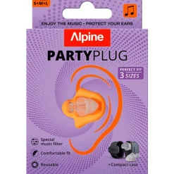 Alpine PartyPlug Transparant Herbruikbare Muziek Oordoppen 1 paar