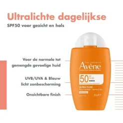Avène Ultra Fluid Invisible Zonnebrand Gezicht SPF50 50 ML