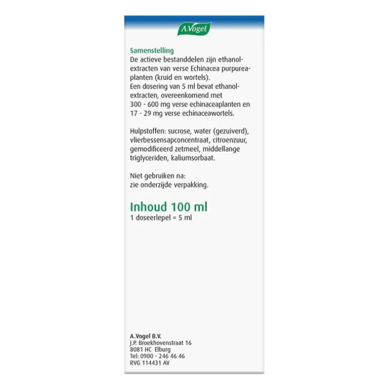 A.Vogel Echinaforce Hot Drink bij Griep en Verkoudheid Drank 100 ML