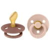 BIBS Anatomische Fopspeen Two Pack Natuurlijk Rubber Woodchuck/Blush Maat 2