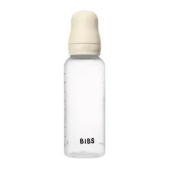 BIBS Babyfles 270 ML Ivory met Latex speen en opvouwbaar trechtertje