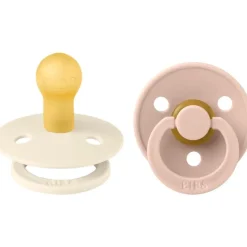BIBS Fopspeen Two Pack Natuurlijk Rubber Ivory/Blush Maat 1