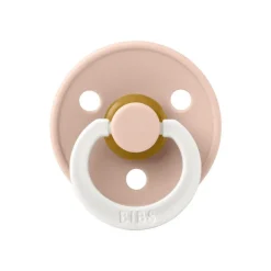 BIBS Glow in the dark Fopspeen Two Pack Natuurlijk Rubber Blush/Vanilla Maat 3