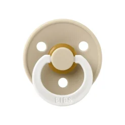 BIBS Glow in the dark Fopspeen Two Pack Natuurlijk Rubber Vanilla/Dark Oak Maat 2