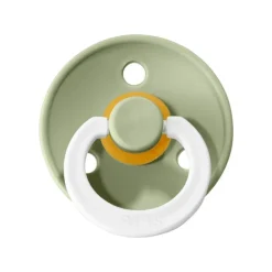 BIBS Glow in the dark Fopspeen Two Pack Natuurlijk Rubber Sage/Cloud Maat 2