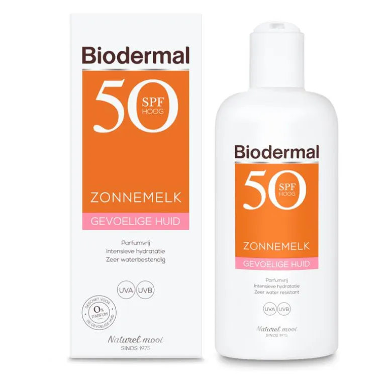 Biodermal Gevoelige Huid Zonnemelk SPF50+ 200 ML