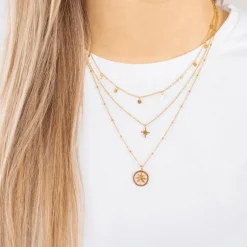 BiSjU Jewellery Ketting Munt Gold Plated