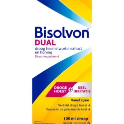Bisolvon Dual Siroop, Bij Droge Hoest En Keelirritatie 100 ML