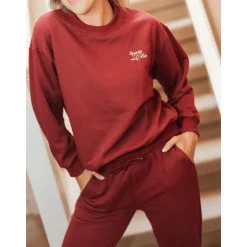 Bo Wilkes Sweater Burgundy Maat S/M