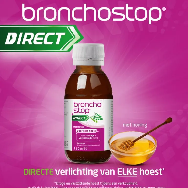 Bronchostop Direct Hoestdrank met Honing 120 ML