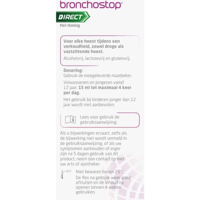 Bronchostop Direct Hoestdrank met Honing 120 ML
