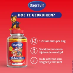 Dagravit Kids Xtra 3-5 jaar 120 gummies