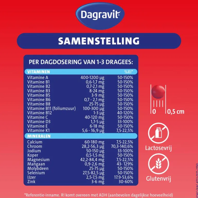 Dagravit Totaal 30 Voordeelpak 550 dragees