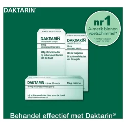 Daktarin Miconazolnitraat bij Schimmelinfecties Crème 20MG/G 15 GR