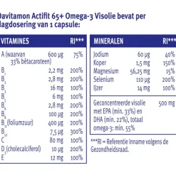 Davitamon Actifit 65+ Omega 3 Visolie Capsules