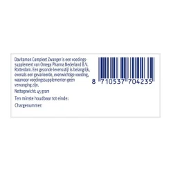 Davitamon Compleet Zwanger met Extra Foliumzuur en Vitamine D3 60 Tabletten