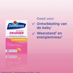 Davitamon Compleet Zwanger met Extra Foliumzuur en Vitamine D3 60 Tabletten