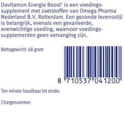 Davitamon Energie Boost Forte Kauwvitamines Bosvruchtensmaak