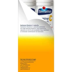 Davitamon Vitamine C & D Hoog Gedoseerd + Extra Vitamine D3 Bruistabletten Voordeelverpakking 30 stuks