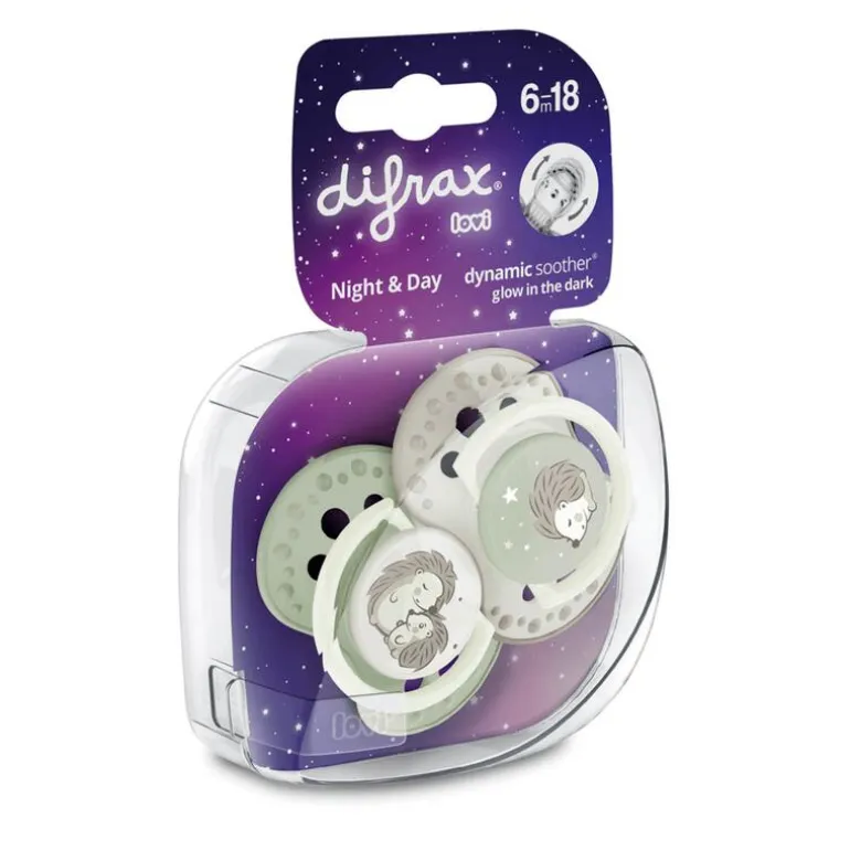 Difrax Dynamic Fopspeen 6-18M Night&Day unisex