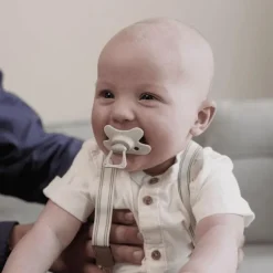 Difrax Fopspeen Natural 6 Maanden Donkergrijs BPA-vrij