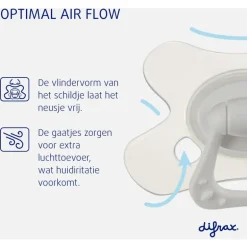 Difrax Fopspeen Naturel Pink Opal 18 Maanden