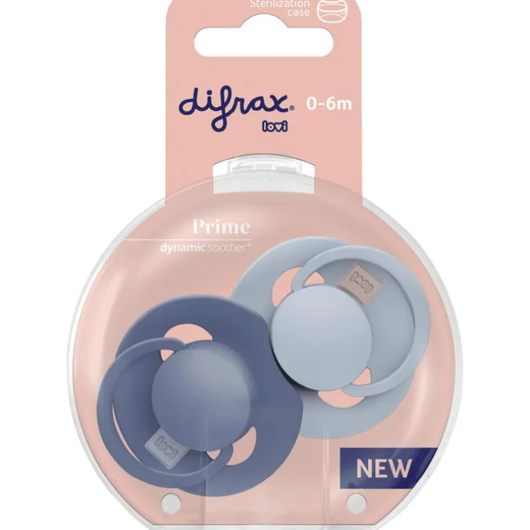 Difrax LOVI Prime Fopspeen 0-6 Maanden Transparant BPA-vrij