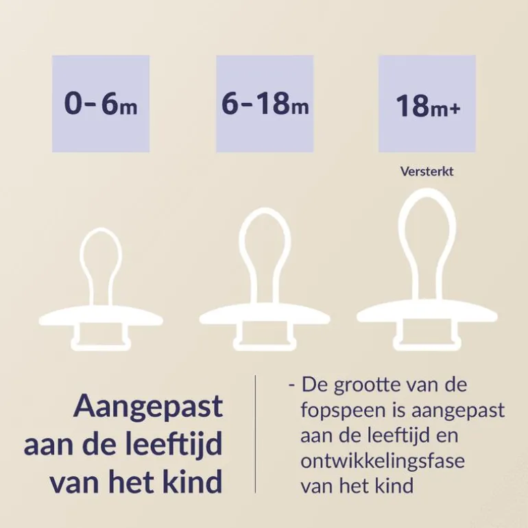 Difrax LOVI Prime Fopspeen Coconut/Ivory6-18 maanden