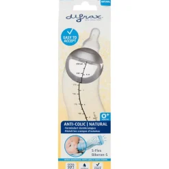 Difrax S-fles Natural 250 ML Anti-koliek Babyfles 0+ Maanden