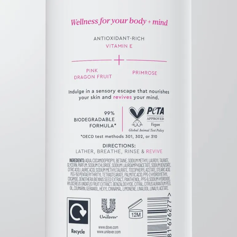 Dove Body+Mind Dragonfruit & Primrose Body Wash 350 ML