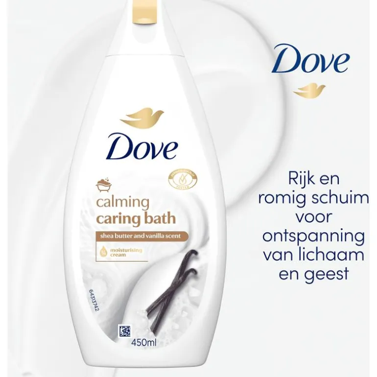 Dove Caring Bath Sheaboter & Vanille Badcrème 450 ml