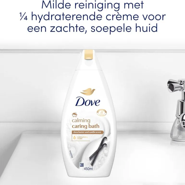 Dove Caring Bath Sheaboter & Vanille Badcrème 450 ml
