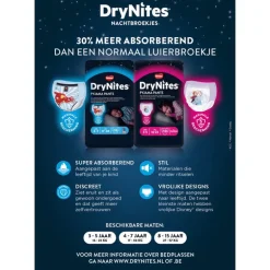 DryNites Frozen Luierbroekjes Meisjes 4 Tot 7 Jaar (17 - 30 kg) 10 stuks