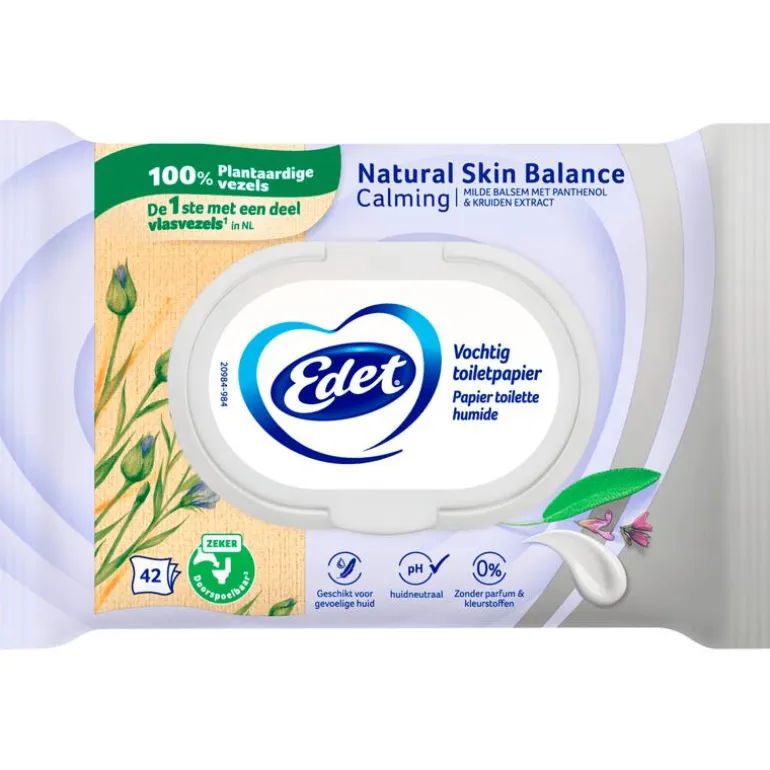 Edet Natural Skin Balance Vocht Toiletpapier 42 stuks