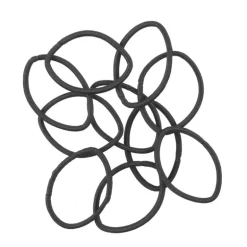 Etos Elastieken Metaalvrij Zwart 10St