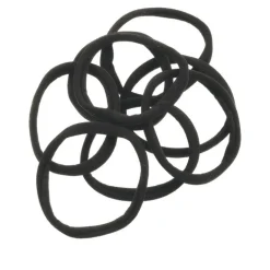 Etos Elastieken Roll Up Small Zwart 10St