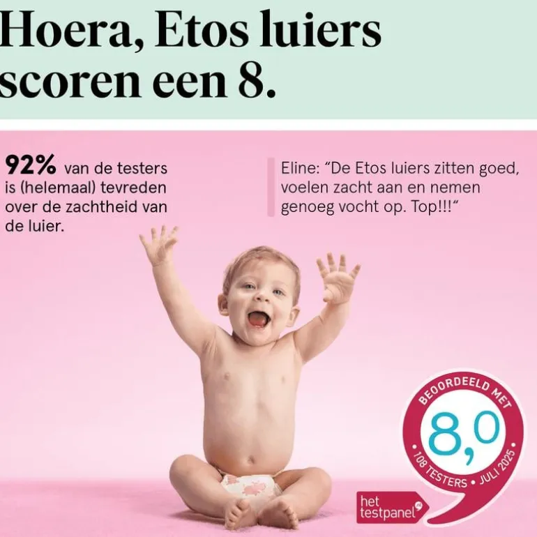 Etos Luiers Newborn Maat 1 2-5 kg Mid Pack 48 stuks