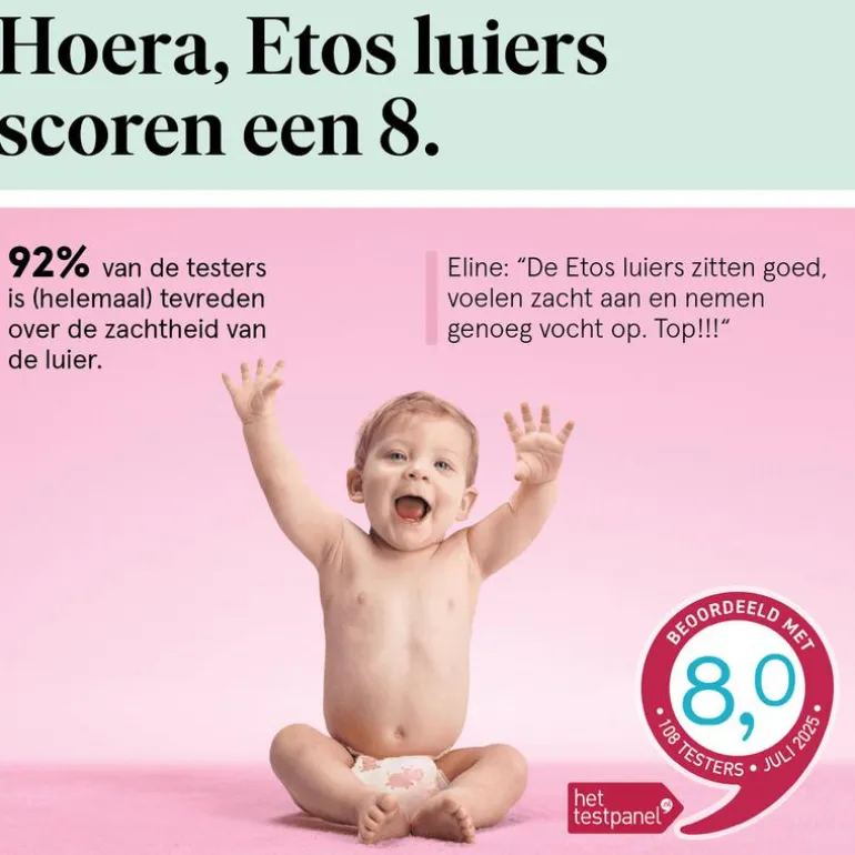 Etos Luiers Newborn Maat 1 2-5 kg Trial Pack 20 stuks