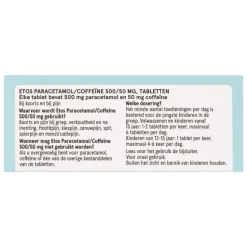 Etos Paracetamol/Coffeïne 500/50 mg 50 stuks