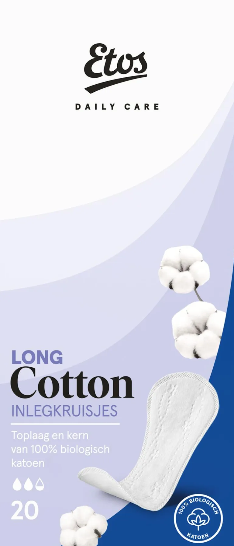 Etos Pure & Organic Long Inlegkruisjes 20 stuks