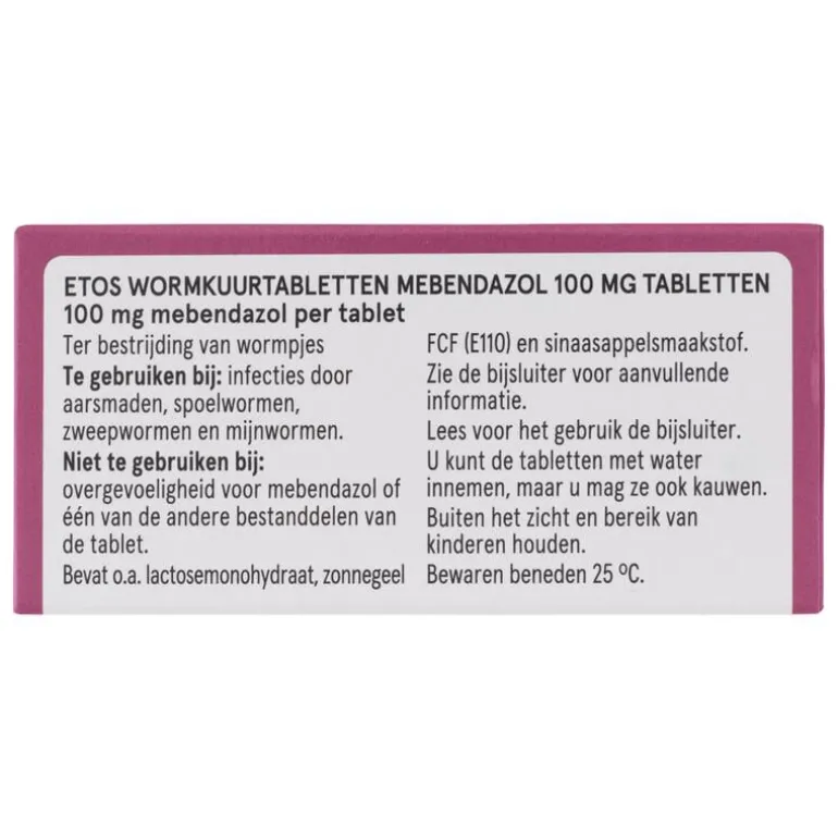 Etos Wormkuurtabletten 100 mg