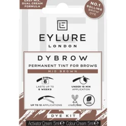 Eylure Dybrow Dye Kit Mid Brown