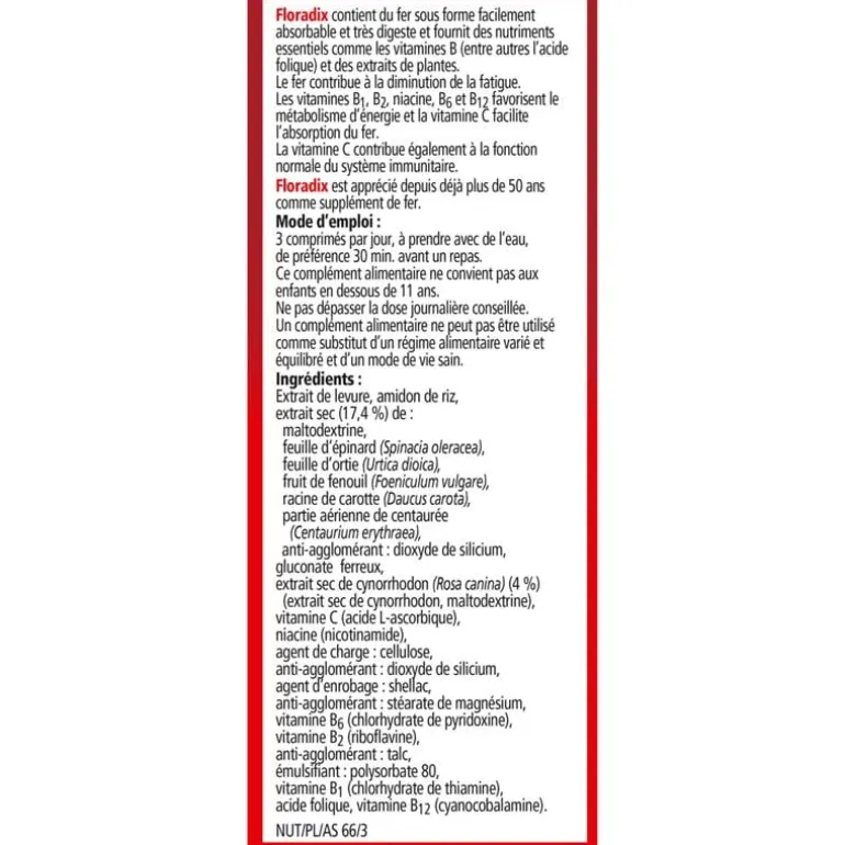 Floradix salus Ijzer 147 Tabletten
