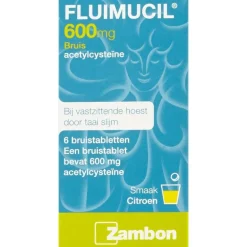 Fluimucil Bruis Bruistabletten Citroensmaak 600 mg