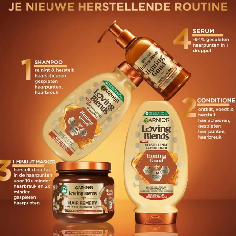 Garnier Loving Blends Honing Goud Haarmasker 340 ML