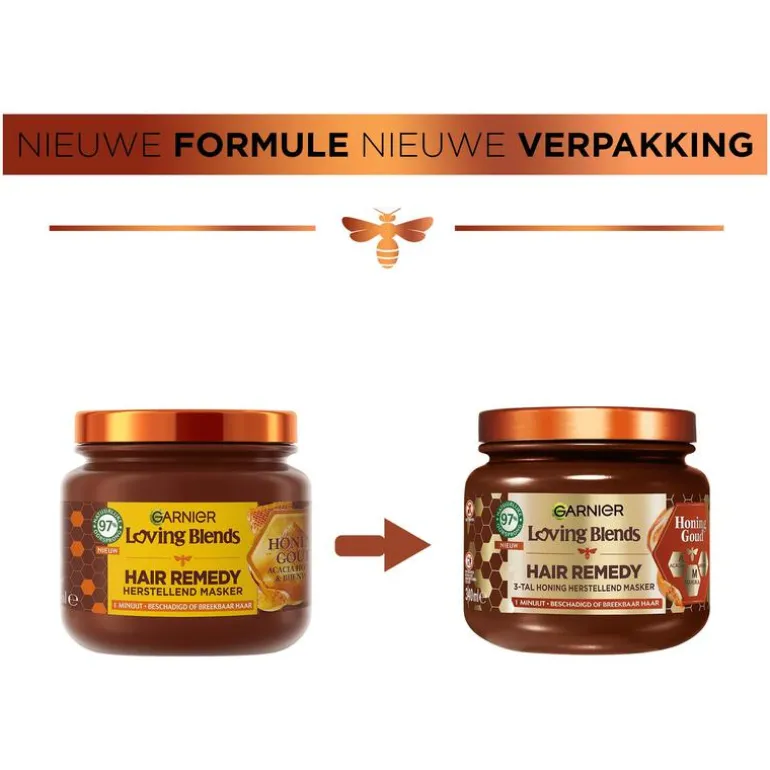 Garnier Loving Blends Honing Goud Haarmasker 340 ML