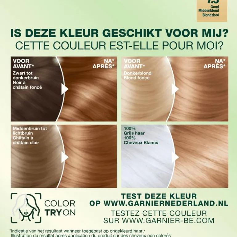 Garnier Nutrisse Crème Permanente Haarverf 7.3 Goudblond