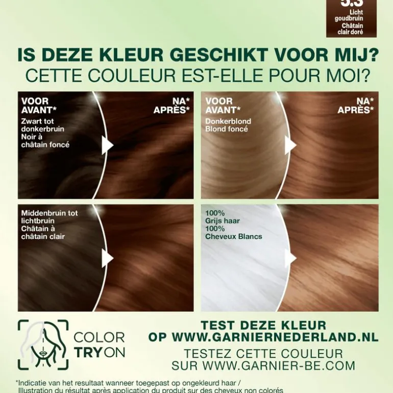 Garnier Nutrisse Crème Permanente Haarverf 5.3 Licht Goudbruin