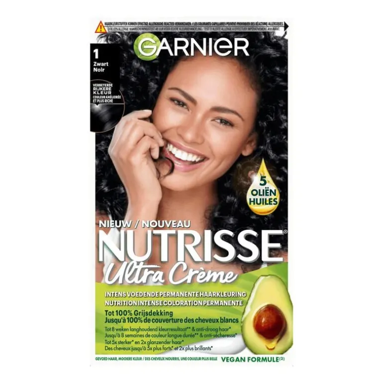 Garnier Nutrisse Crème Permanente Haarverf 1 Zwart